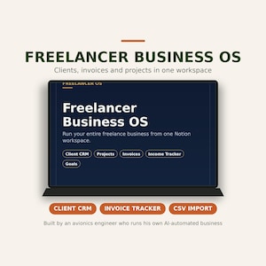 Plantilla de Notion para negocios freelance / Proyectos de facturación CRM imagen 1