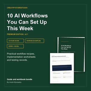 10 AI Workflows for Small Business | No-Code Automation Guide, Step-by-Step PDF