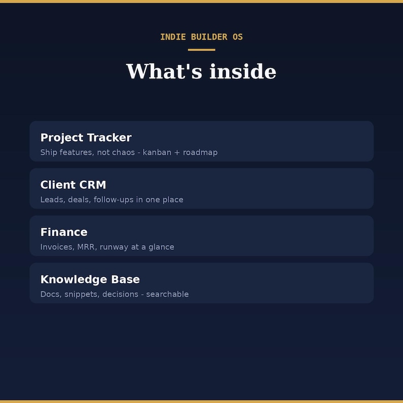 Plantilla de Notion para desarrolladores independientes / CRM para clientes de proyectos de desarrolladores imagen 8
