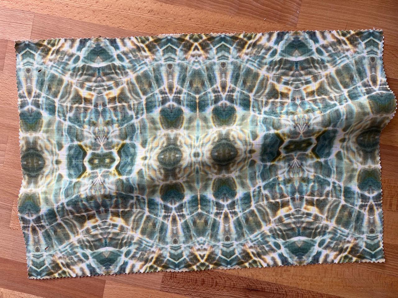 Abstract water linen fabric, fresh green water textile. Neutral designer fabric, contemporary luxury material for home decor. Curtaining - image 7