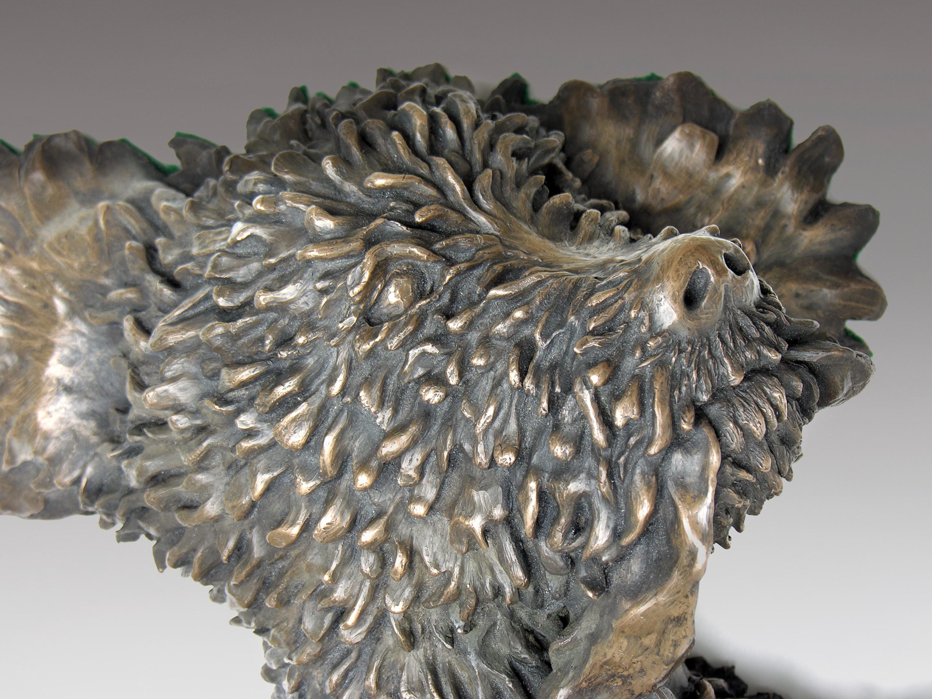 Bowser sculpture - Bronze Resin Sculpture by Kate Cledwyn