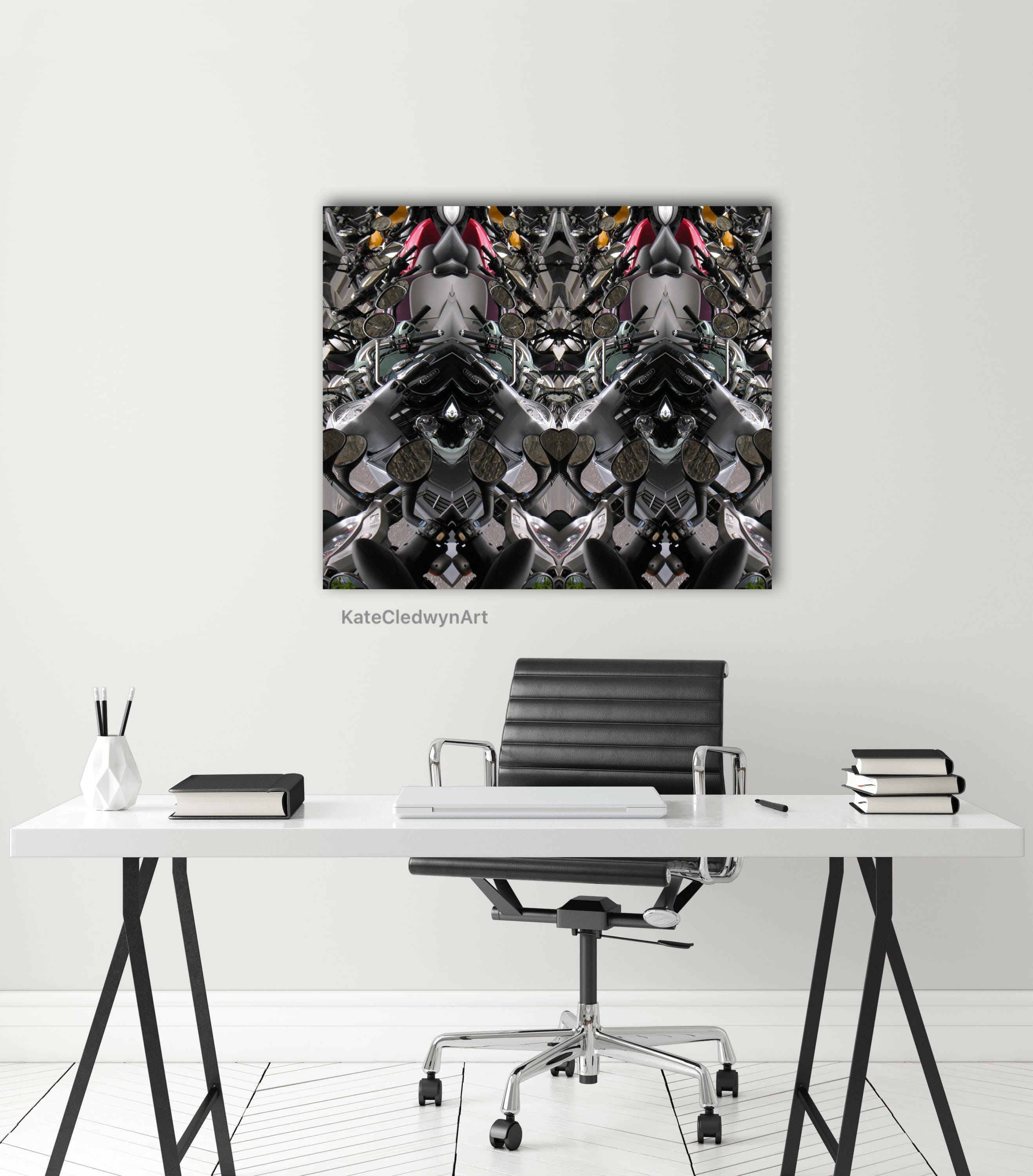 Biking Reflections Wall Art - view 3 by Kate Cledwyn