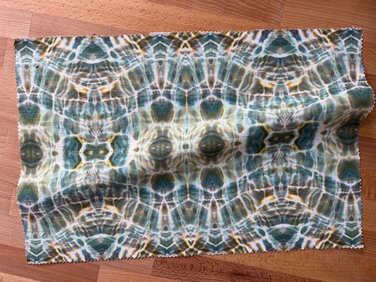 Abstract water linen fabric, bold gold water textile. Neutral designer fabric, contemporary luxury material for home decor. Curtaining 3