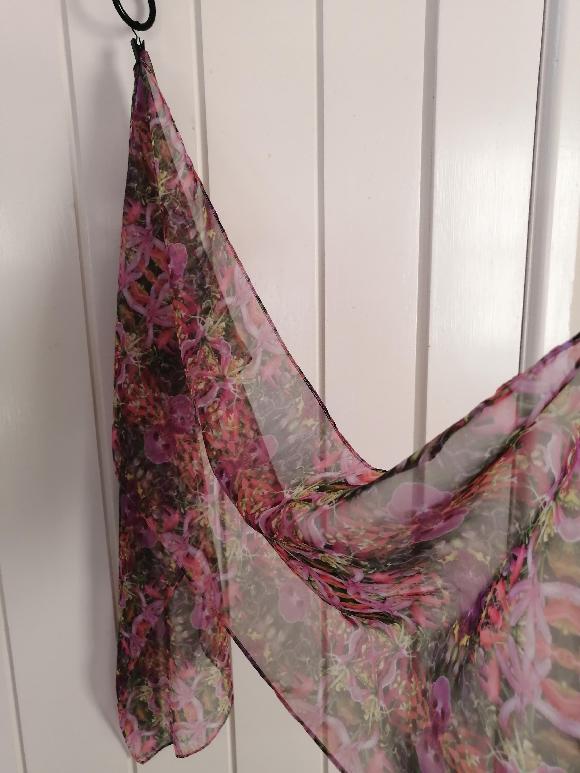 Floral Cross Scarves - view 2 by Kate Cledwyn