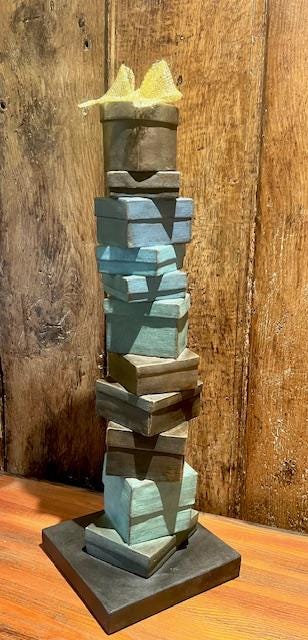 Shopaholic Sculpture - view 3 by Kate Cledwyn