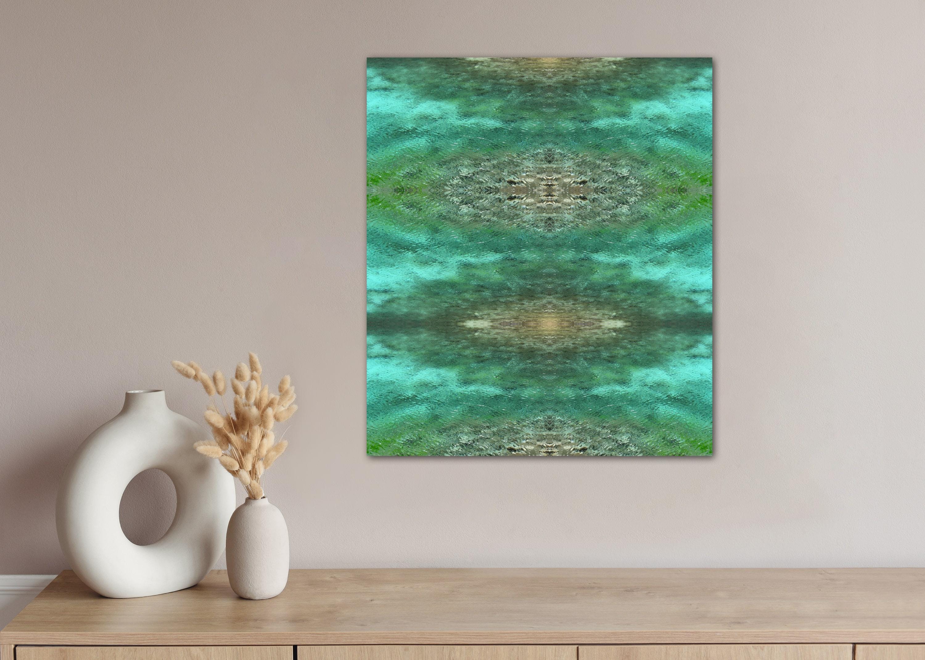 Turquoise China Fabric - view 3 by Kate Cledwyn