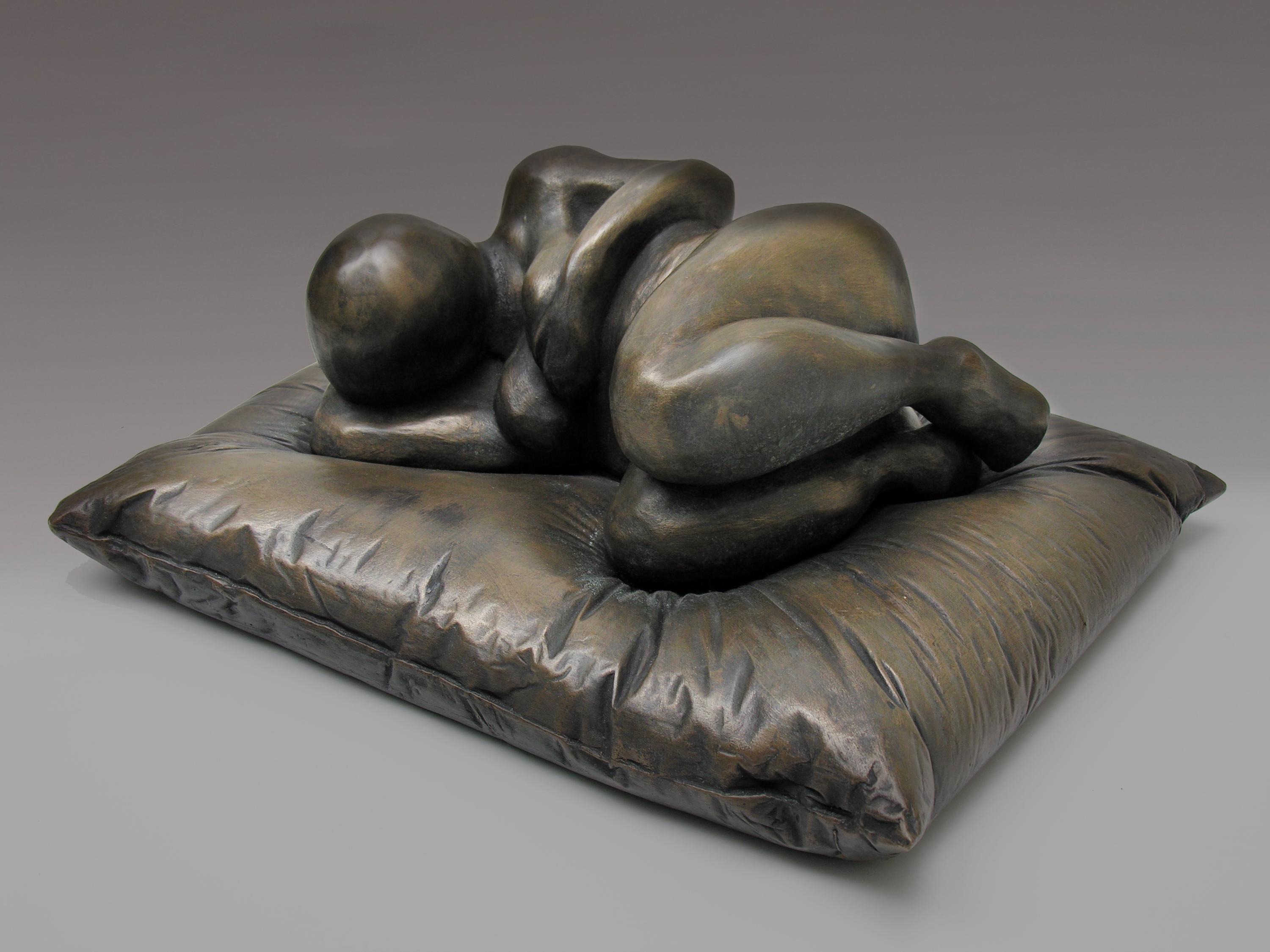 Comfort - Bronze Resin Sculpture by Kate Cledwyn