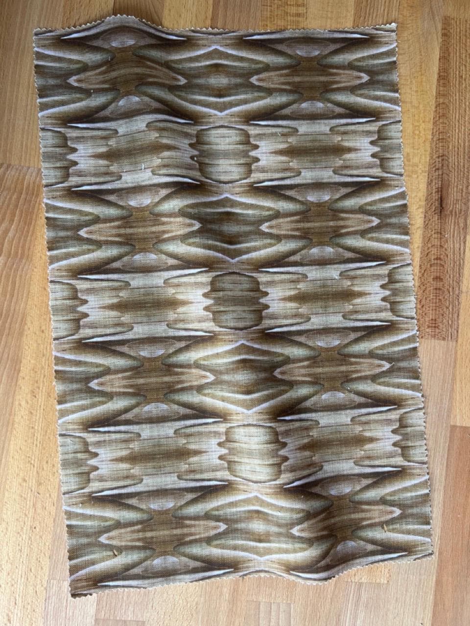 Abstract wood linen fabric, strong brown wood textile. Bold designer fabric, contemporary luxury material for home decor. Curtaining.