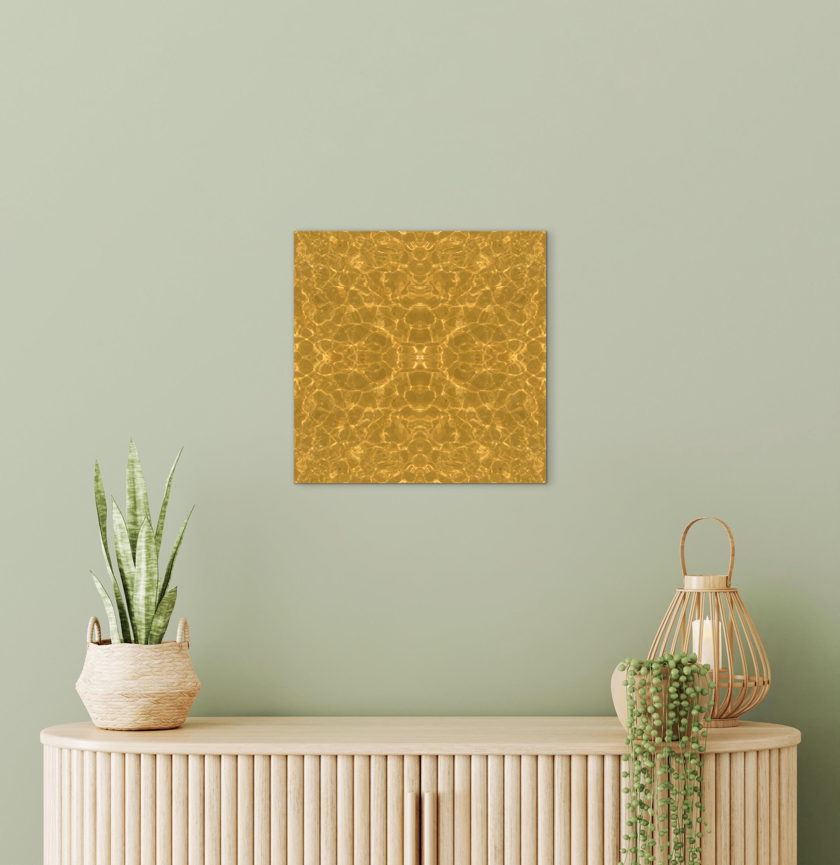 Golden Glisten Wall Art - Acrylic Mounted Photography by Kate Cledwyn