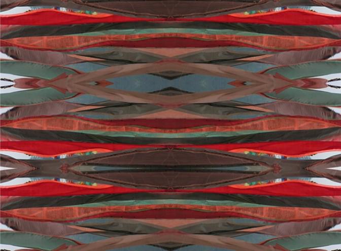 Abstract velvet fabric, bold reds textile. Bold designer fabric, contemporary luxury material for home decor. Curtaining