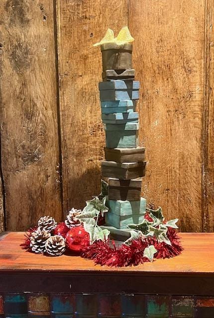 Shopaholic Sculpture - view 2 by Kate Cledwyn