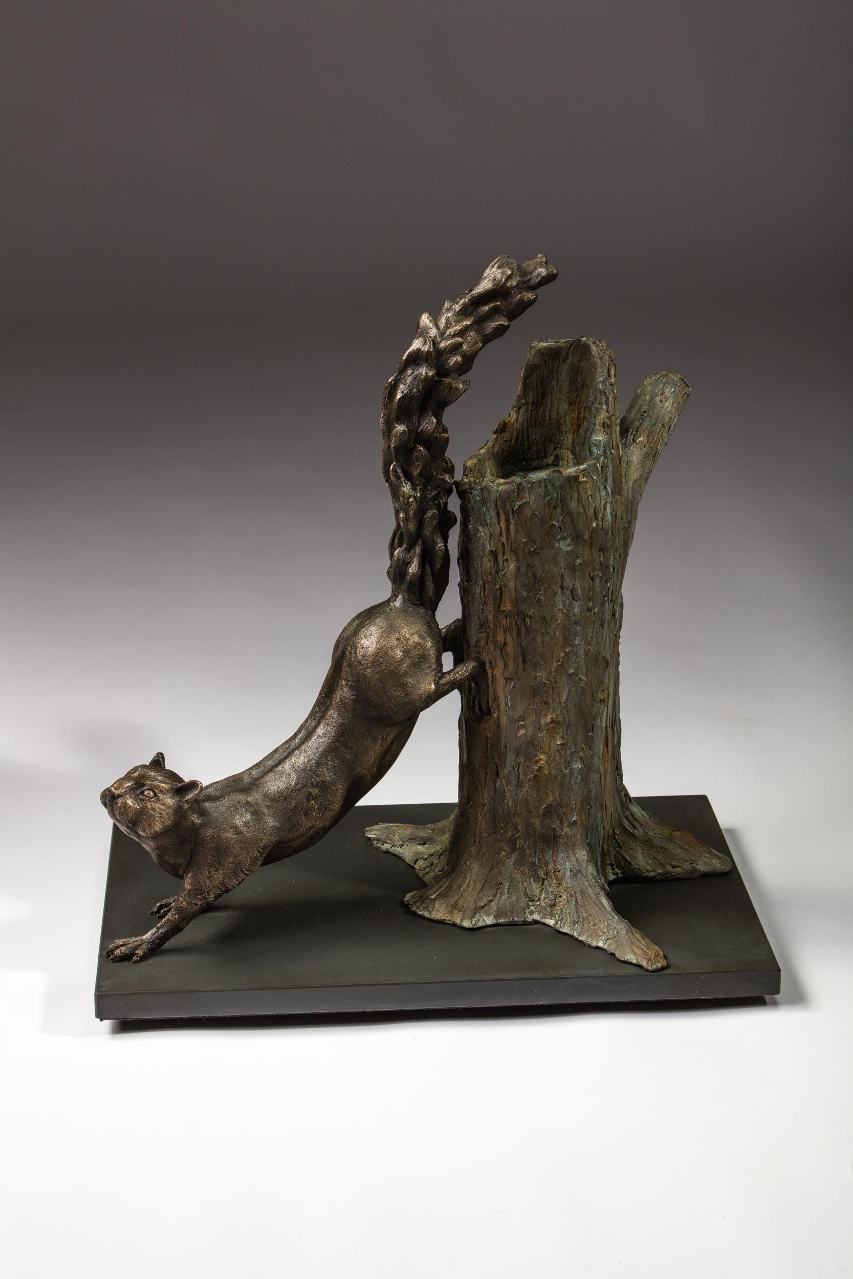 Squirrel sculpture - Bronze Resin Sculpture by Kate Cledwyn