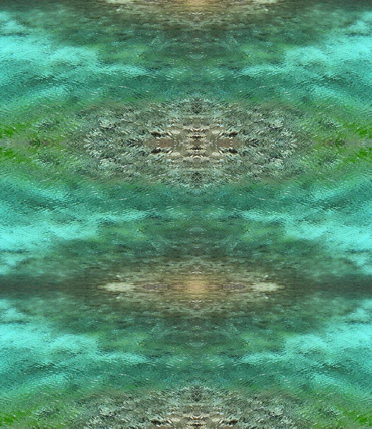 Turquoise China Fabric - view 4 by Kate Cledwyn