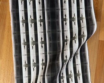 Pedestrian, designer linen by the metre, upholstery, curtains, home furnishings, monochromatic urban theme.