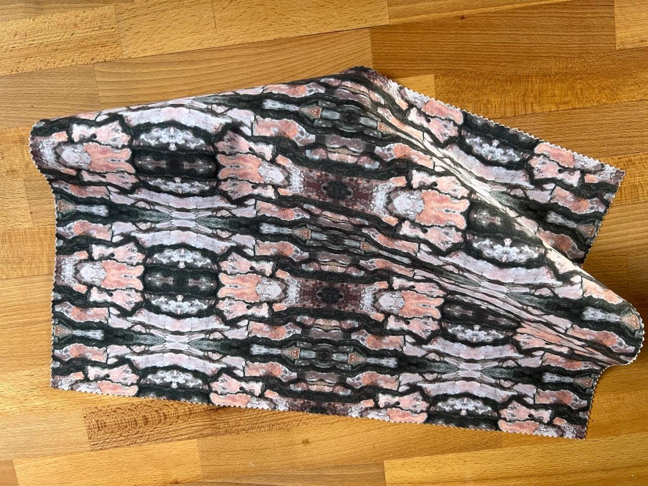 Abstract bark velvet fabric, blush pink bark textile. Neutral designer fabric, contemporary luxury material for home decor. Curtaining.