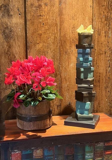 Shopaholic - Bronze Resin Sculpture by Kate Cledwyn