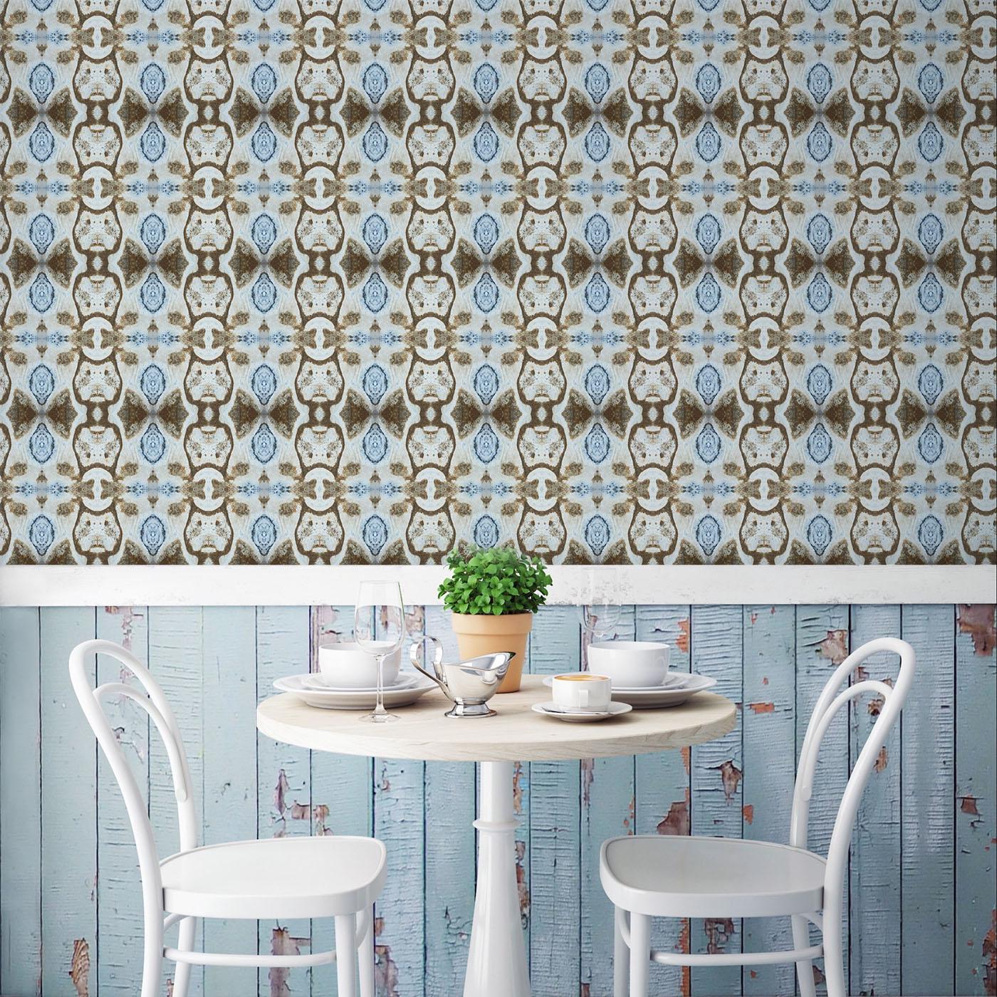 Abstract stone velvet fabric, subtle blue stone textile. Neutral designer fabric, contemporary luxury material for home decor. Curtaining 3