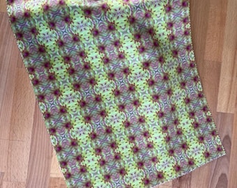 Chrysanthemum, designer velvet by the metre, upholstery, home furnishings, green abstract floral theme.