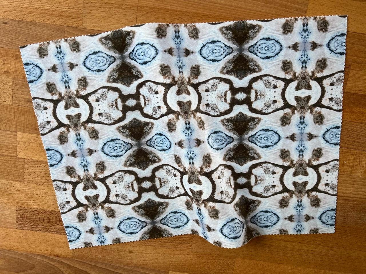 Abstract stone velvet fabric, subtle blue stone textile. Neutral designer fabric, contemporary luxury material for home decor. Curtaining 4