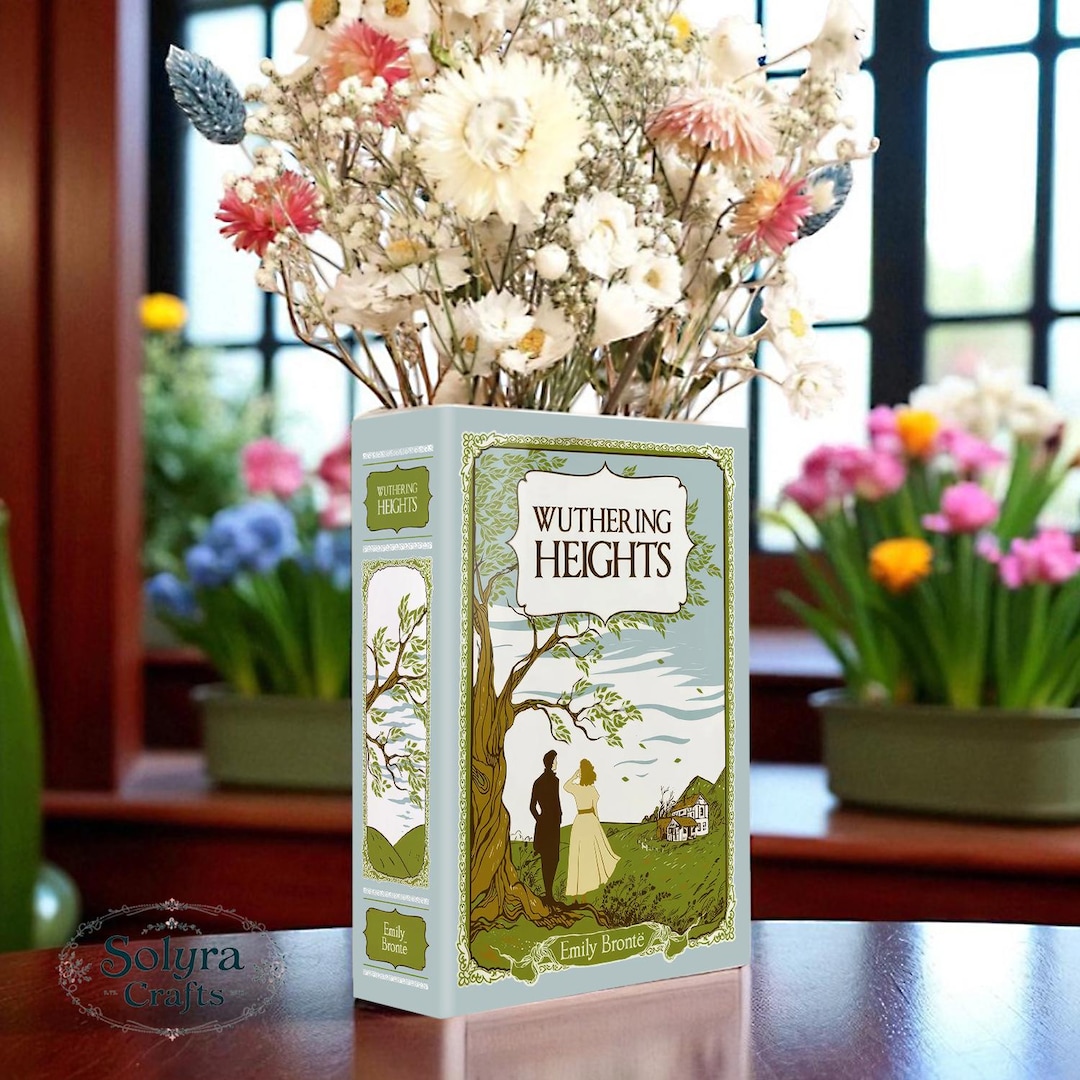 Wuthering Heights Ceramic Book Vase, Book-shaped Flower Holder, Literary Decor, Gift for Readers & Teachers, Gothic Romance, Dark Academia - Etsy