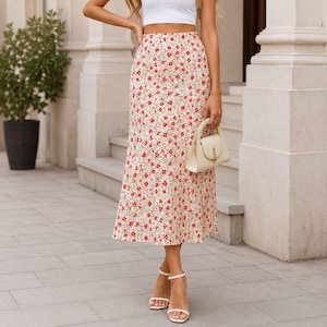Herlipto tweed Flocked Dot Long Skirt Polka Dot Silk Skirt - Etsy
