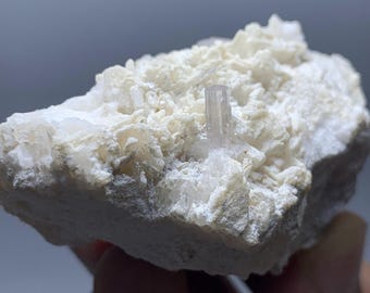 Pink Tourmaline Crystal Cluster on White Matrix | Raw Rubellite Specimen (Afghanistan)