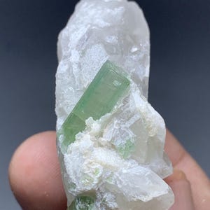 34 Grams Natural WaterMelon Colour Tourmaline Crystal With Quartz Specimen From Afghanistan
