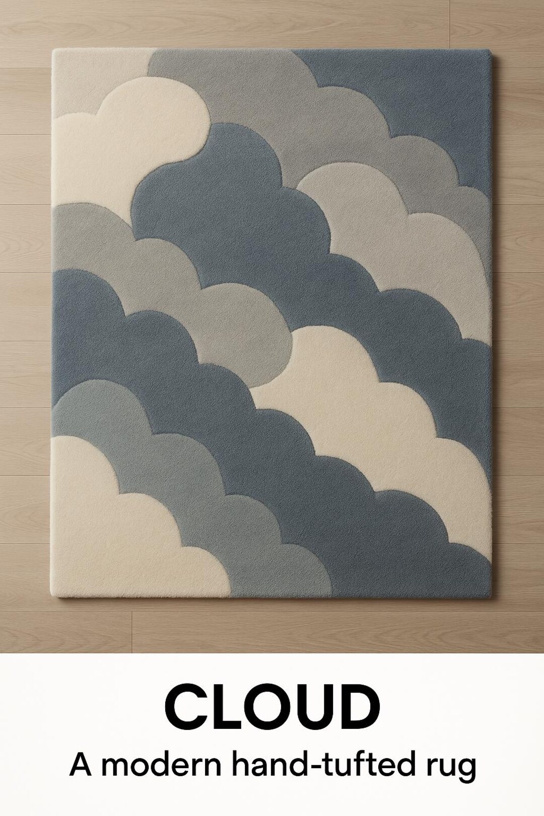 Hand-tufted Wool Rug – Modern Cloud Design, Sculptural Texture - Etsy