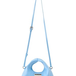 Mini bolso HOBO de cuero vegano de base biológica TENERA Noxtilia™ Baby Blue