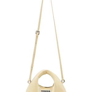 Mini bolso HOBO de cuero vegano de base biológica TENERA Noxtilia™ Cream Yellow