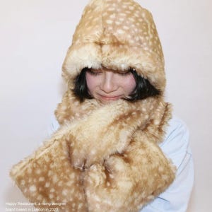 A Little Deer Faux Fur Hat & Scarf Set