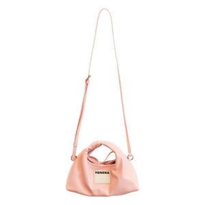Mini bolso HOBO de cuero vegano de base biológica TENERA Noxtilia™ Candy Pink