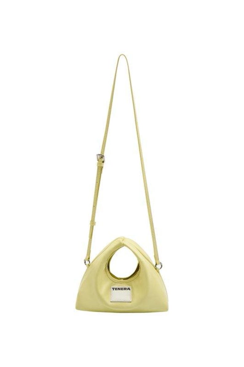 Mini bolso HOBO de cuero vegano de base biológica TENERA Noxtilia™ Pistachio Green