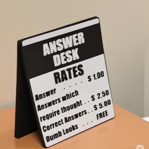 Answer Desk Rates Customize - Etsy