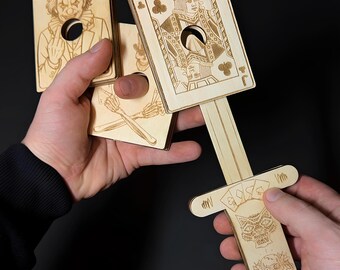 Truco de magia - Archivos cortados con láser - Juego de 3 tarjetas