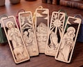 Christian Wooden Bookmarks SVG, Laser Cut Bible Engraving File, Jesus Nativity Cross Line Art, First Communion Gift, Digital Download