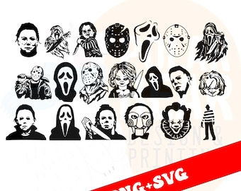 Horror SVG Bundle, Horror Characters SVG, Horror Movie Svg Bundle, Halloween Horror SVG, horror svg, scary svg, horror characters svg bundle