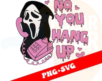 Halloween espeluznante SVG EPS - Grito de terror PNG - Diseño de descarga instantánea Divertido grito de terror SVG no cuelgues, Película de terror espeluznante PNG