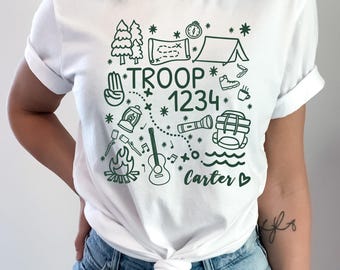Custom Scout Troop Shirt, Personalized Team Tee, Group Camping Outfit