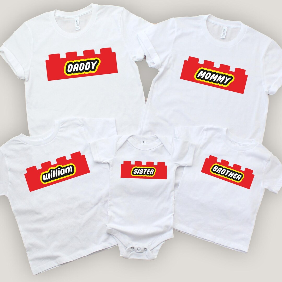Building Blocks Birthday Family Shirts, Custom Bday Theme Tees - Etsy