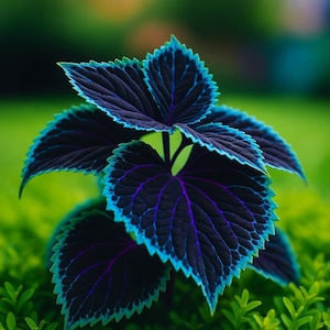20 Rare Blue Black Green Coleus Seeds, Vibrant Foliage, Easy to Grow, Shade Plant, Lawn, Garden & Pot Friendly, Colorful Leaves
