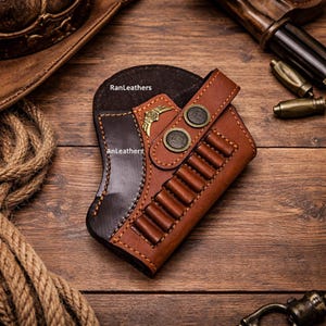 3.5" Genuine Leather Gun Holster Hunting IWB Holster ,Glock g17 g19 44 48 Pocket Holster Springfield Hellcat and Shield Sig Sauer, Handmade