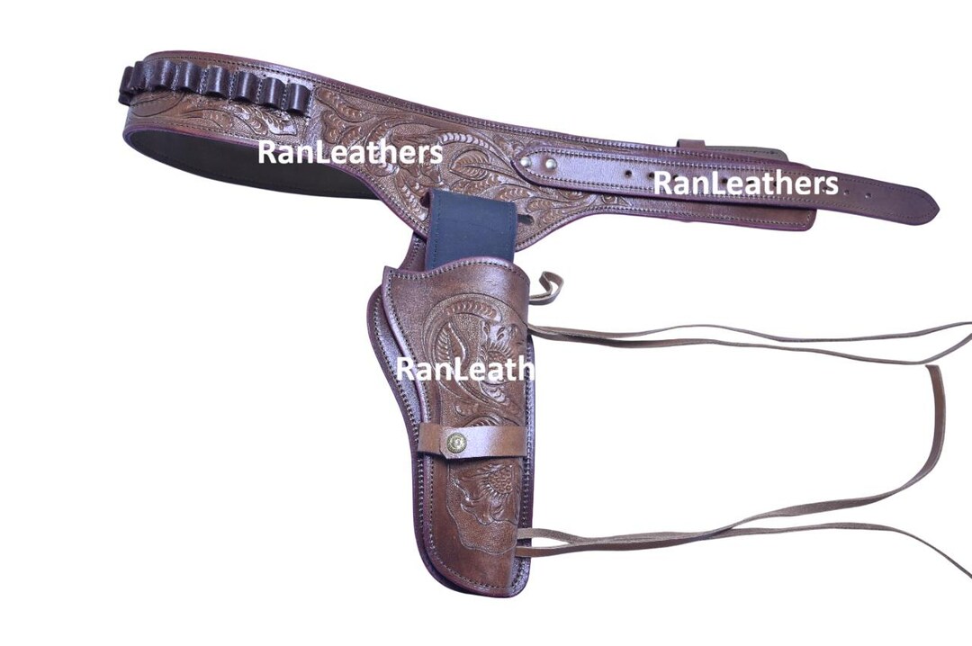 Fastest Sass Rig Handmade Cowboy Action Cartridge Belt With Ammo Holster Colt Sass Rigs ...