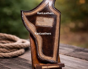 Dwukolorowe wykończenie kowbojskie Western Fast Draw Leather Holster pasuje do Colt SAA 1873 Ruger Wrangler Single Six Uberti Cattleman Heritage Rough Rider