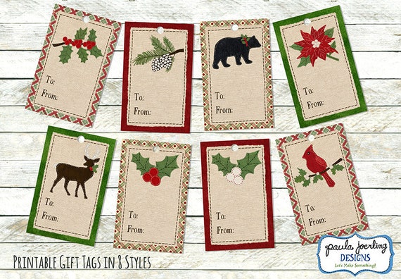 FESTIVE CANDLES A HAND STITCHED GIFT TAG CARD TOPPERS?