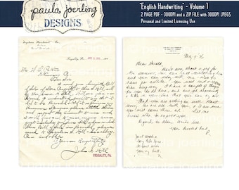 Cursive English Etsy