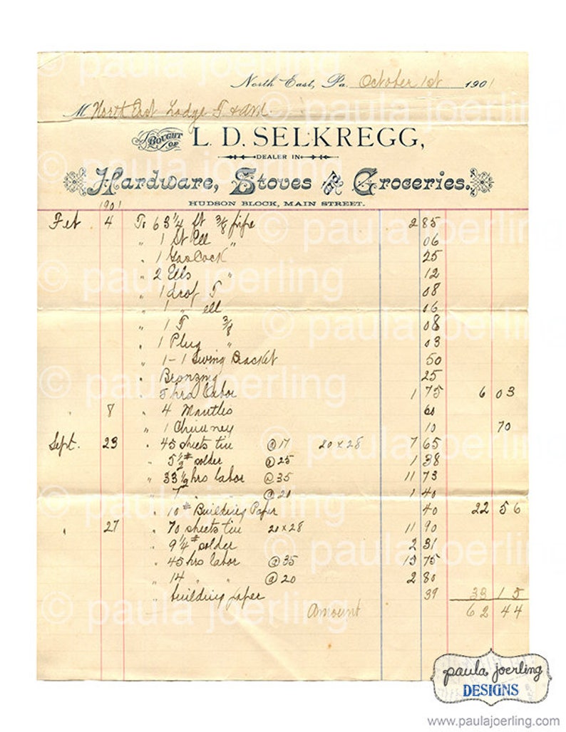hand written receipts cursive digital download english etsy