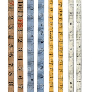 Printable Vintage Tape Measures, Digital Download, Ephemera, Scrapbook Paper, Digital Collage Sheet, Paper Craft, image 2