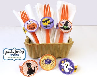 Halloween Napkin Ring,Printable Cupcake Topper, Halloween Garland, Halloween Digital Download, Halloween Ornament, Halloween Craft SVG