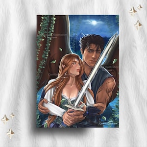 Carte postale : Leçons privées, Azriel et Gwyn Fanart